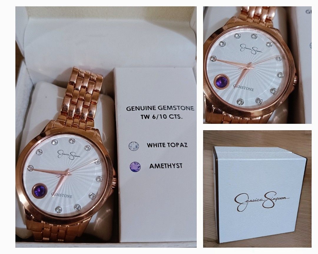 Jessica Simpson Watch with stones (Category: Women's Watches) located in San Mateo. Submitted by nica_lou (Listing ID 1469053575, Image 1). Description: Used once with real gemstones.