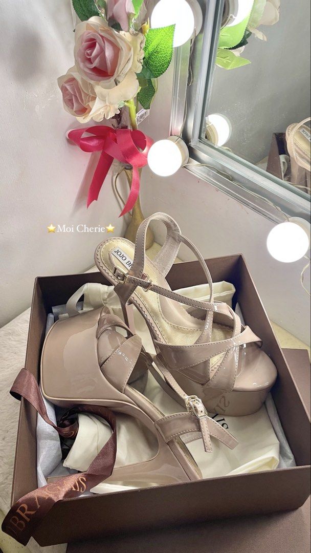 JOJO BRAGAIS in PIA Platform Pageant Heels (Category: Heels) located in Naga. Submitted by thesecondbloom (Listing ID 1468945150, Image 2). Description: FOR SALE JOJO BRAGAIS in PIA Platform Pageant Heels Size 9 > price + sf - nude glossy - size 9 - personal used in 1 pageant - hard to let go! rarely used - in very good condition! Inclusions: Original branded box Dust bag Branded ribbon 📦 ship thru JNT | payment first policy 📍 Naga City, PH .