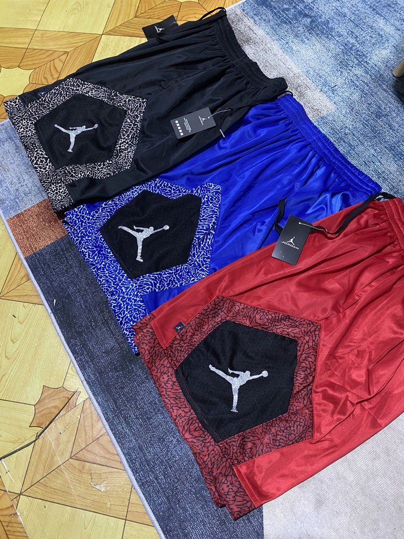 Jordan Diamond Cement Short (Category: Activewear) located in Manila. Submitted by llorona (Listing ID 1469147738, Image 1). Description: JORDAN DIAMOND CEMENT SHORT 350 each 📥 - premium quality - freesize - 23 inches length - Colors: Black, Blue, and Red 📍Bacoor, Cavite .