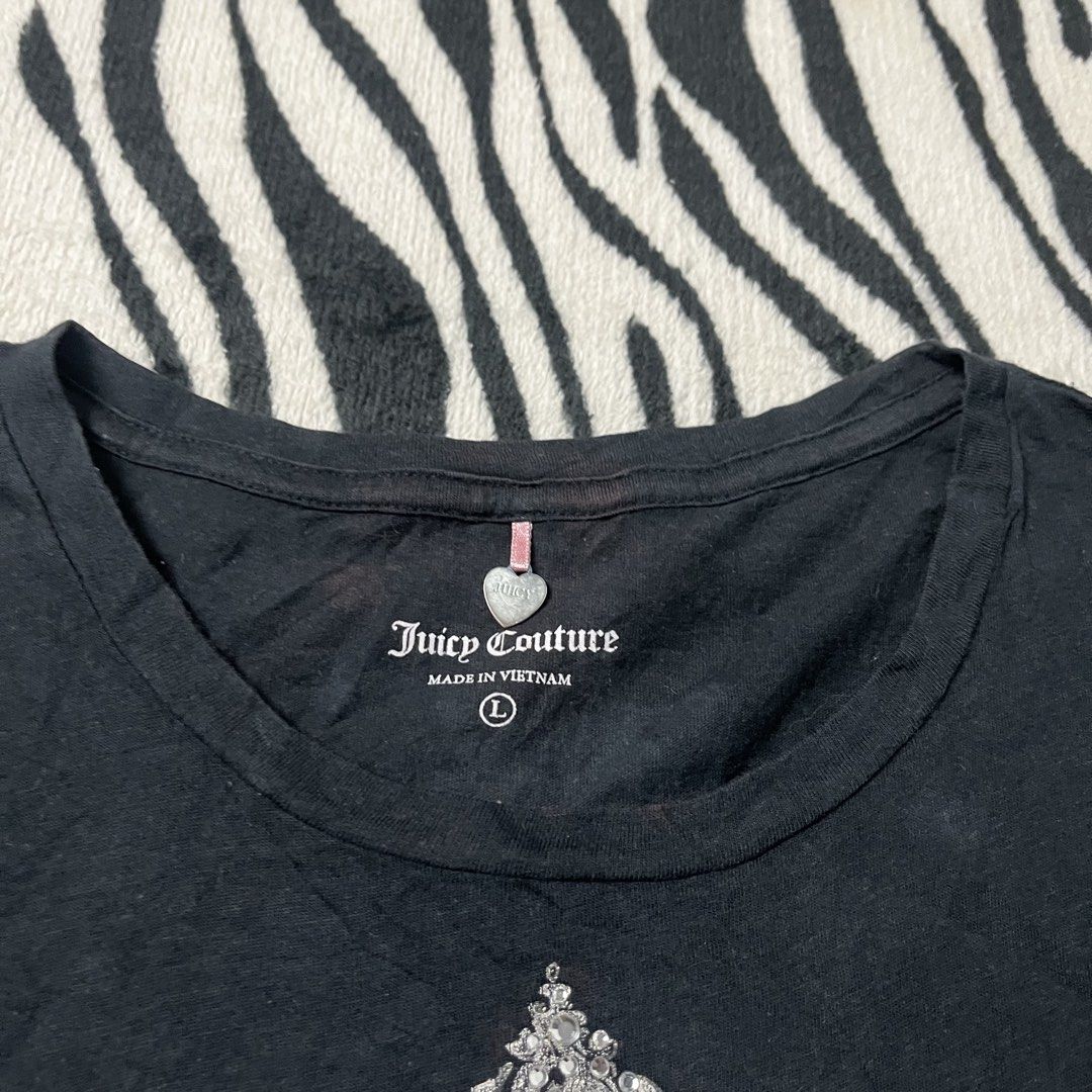 Juicy couture shirt (Category: Shirts) located in Manila. Submitted by royaldripmanila (Listing ID 1469083317, Image 2). Description: Discoloration W18 L26.5.