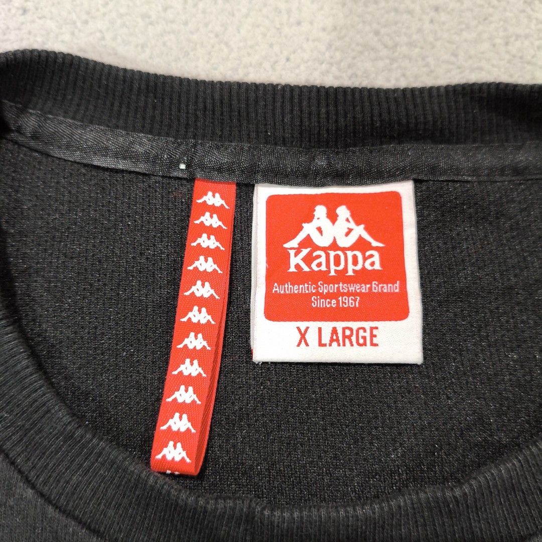 Kappa sleeve logo sweater (Category: Coats, Jackets and Outerwear) located in Calatrava. Submitted by ermitany0 (Listing ID 1469102124, Image 2). Description: Kappa sleeve logo sweater very good condition size: XL width x length: 23.5"x28" check photos for more details ✅⬇️ location: Negros Occidental PM if interested 📩📩📩📩.