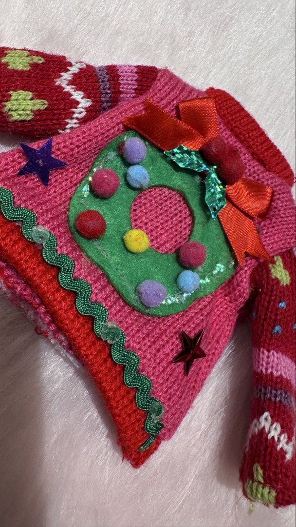 Ken doll holiday knit sweater (Category: Kids Toys) located in Mandaluyong City. Submitted by maelovestoshop (Listing ID 1469129476, Image 2). Description: Good condition.