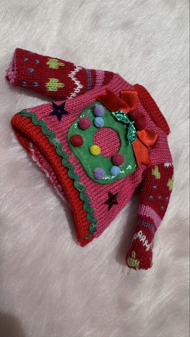 Ken doll holiday knit sweater (Category: Kids Toys) located in Mandaluyong City. Submitted by maelovestoshop (Listing ID 1469129476, Image 1). Description: Good condition.