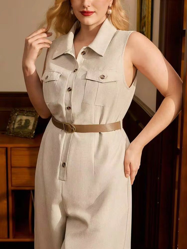 Khaki Jumpsuit (Belt Included!) (Category: Jumpsuits) located in Caloocan City. Submitted by kikay.street (Listing ID 1469017542, Image 3). Description: Brand: Shein Size: XS to Small Condition: Brand New.