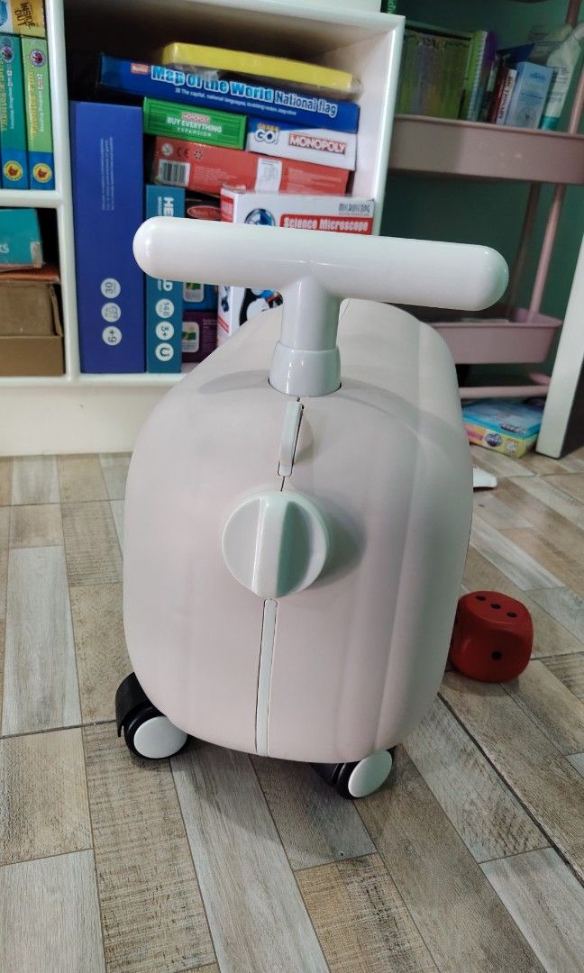 Kiddie ride on luggage (Category: Luggage) located in San Mateo. Submitted by lengparlade (Listing ID 1468993462, Image 2). Description: Super like new condition as seen in photos. Even the wheels Only issues are : 1. We misplaced the strap. Can be bought in onlinr platforms. 2. Lock is not so flat anymore but does not affect functionality. Still locks very well..