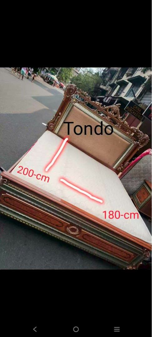 Kingsize bedframe with mattress (Category: Bed Frames & Mattresses) located in Manila. Submitted by ivyfv04 (Listing ID 1469081206, Image 1). Description: Kingsize bedframe with mattress.