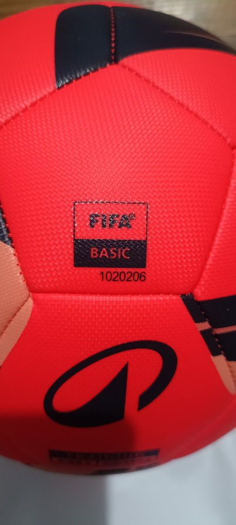 KIPSTA Training Football FIFA Basic Size 5 (Category: Racket and Ball Sports) located in Manila. Submitted by 1997hondaacty (Listing ID 1469156302, Image 3). Description: - Size 5 red and black training football (Weight: 410-450g) - Official FIFA Basic certified stamp for reliable performance - Durable machine-stitched construction - All-weather design suitable for natural grass and artificial turf - Brand new, zero wear with pristine surface tex