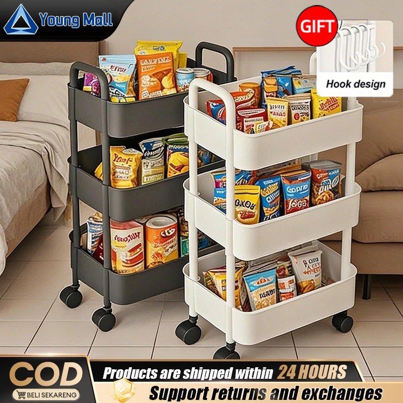 kitchen furniture (Category: Bathroom & Kitchen Fixtures) located in Manila. Submitted by happycrystal_c07245 (Listing ID 1469086510, Image 3). Description: cart moving rack kitchen storage shelf .