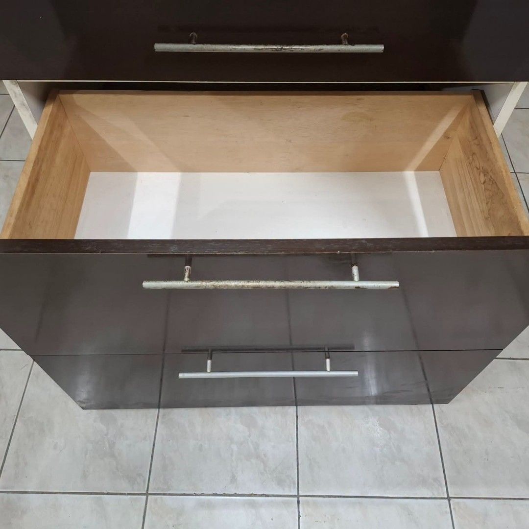 Kitchen Pantry Storage Cabinet (Category: Shelves, Cabinets & Racks) located in Quezon City. Submitted by dannikkishoppe2 (Listing ID 1468932812, Image 3). Description: Kitchen Pantry Storage Cabinet‼️₱9000‼️ removable adjustable shelves Please manage your expectations as there might be minimal flaws. Color may vary due to lighting, it may appear darker or lighter in person. Check photos first before buying. Please refrain from purchasing if you 
