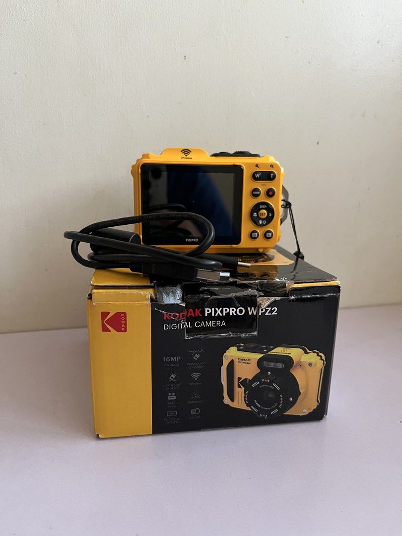 Kodak Pixpro WPZ2 (Category: Cameras) located in Cebu City. Submitted by ninirae (Listing ID 1468931147, Image 2). Description: 📷 The Kodak PIXPRO WPZ2 is a rugged, waterproof point-and-shoot digital camera built for outdoor adventures, snorkeling, and travel. - Newly bought this year - 10/10 Fully functional - Excellent condition - No issues/hidden defects - With wifi connectivity for photo transfer - With Timestamp - Built-in Digital Scene Mod