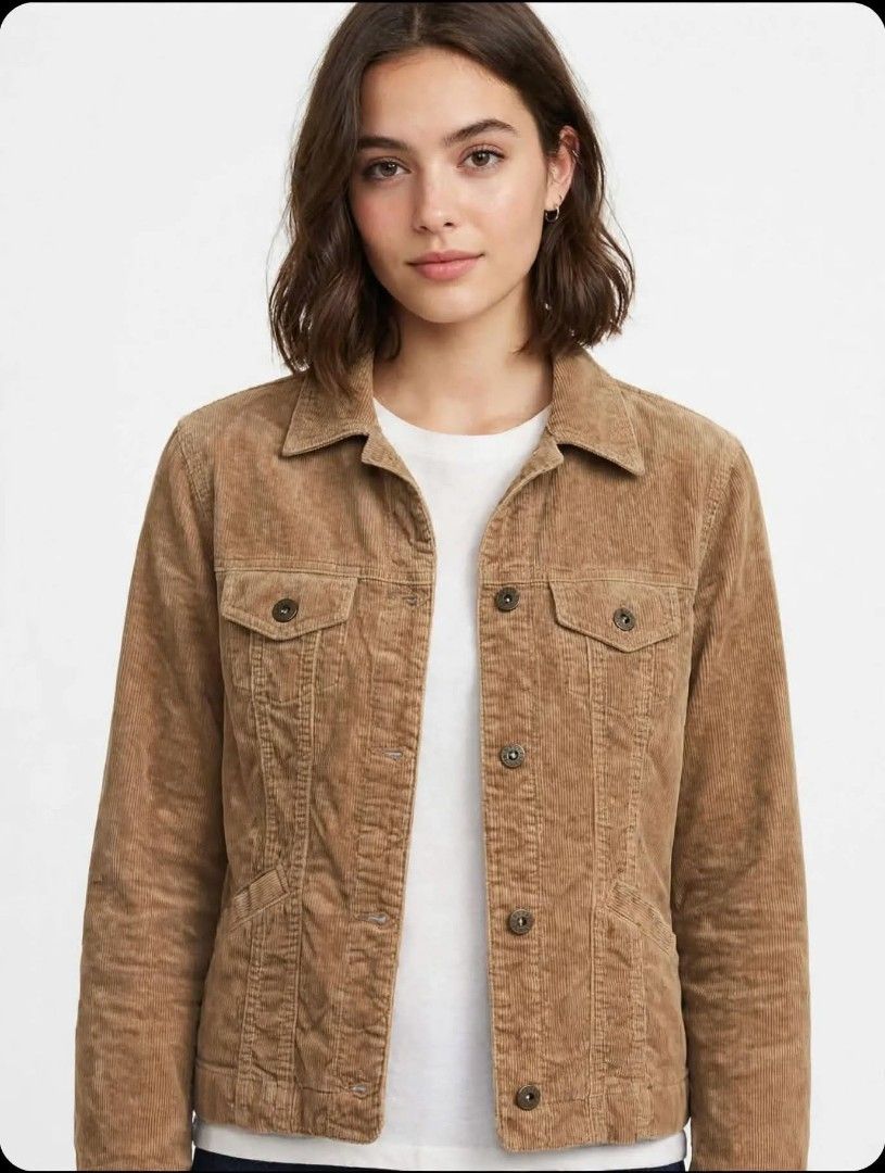 Corduroy H&M Jacket for Ladies (Category: Coats, Jackets and Outerwear) located in Las Pinas. Submitted by apples_here (Listing ID 1468986165, Image 1). Description: Small-Medium H&M Kuduroy fabric.