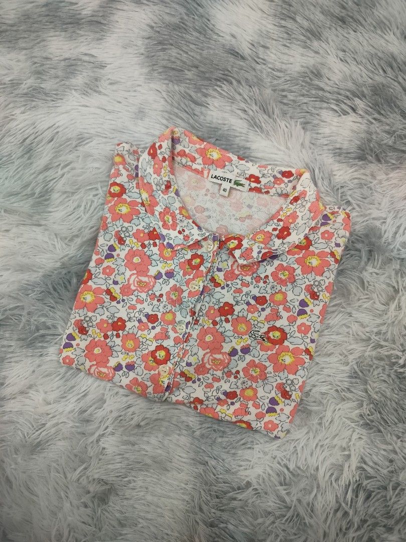 Lacoste Floral Polo Shirt (Category: Others Tops) located in Midsayap. Submitted by rogeandrei29987 (Listing ID 1469106752, Image 2). Description: 📌Lacoste Polo Shirt •Size 40 on tag •18x23.5 •9/10 cr •No issue/As New MOP: Gcash Courier✈️: J&T Unli vouch/Vc with item Loc: Kabacan, North Cotabato❤️ .