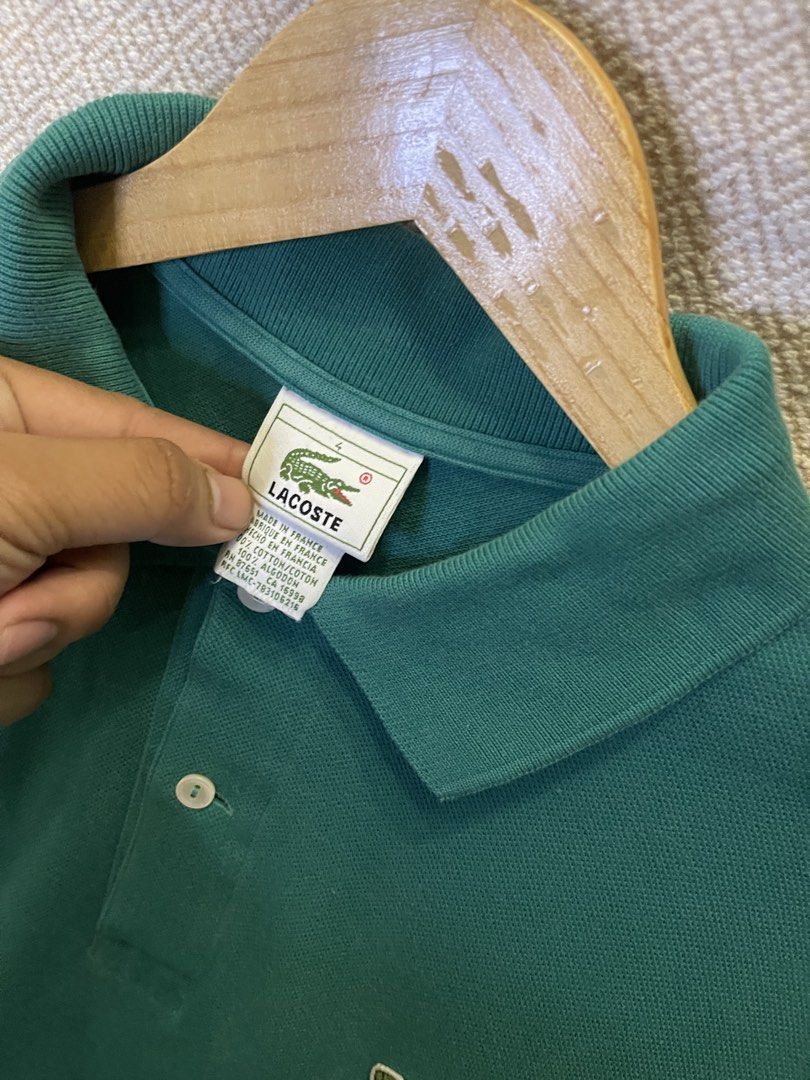 Lacoste green polo shirt (Category: Tshirts & Polo Shirts ) located in Manila. Submitted by hypestock_mnl (Listing ID 1469130438, Image 3). Description: - stylish - perfect for casual wear - great fit - in good condition - minimal signs of usage - 9/10 - money worth! - see pics for details/issue.
