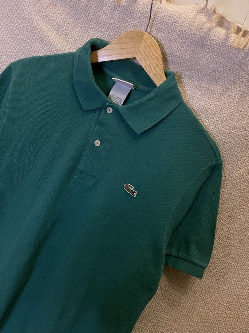 Lacoste green polo shirt (Category: Tshirts & Polo Shirts ) located in Manila. Submitted by hypestock_mnl (Listing ID 1469130438, Image 2). Description: - stylish - perfect for casual wear - great fit - in good condition - minimal signs of usage - 9/10 - money worth! - see pics for details/issue.