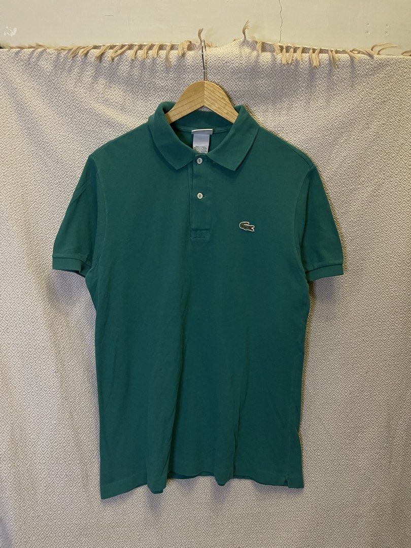 Lacoste green polo shirt (Category: Tshirts & Polo Shirts ) located in Manila. Submitted by hypestock_mnl (Listing ID 1469130438, Image 1). Description: - stylish - perfect for casual wear - great fit - in good condition - minimal signs of usage - 9/10 - money worth! - see pics for details/issue.
