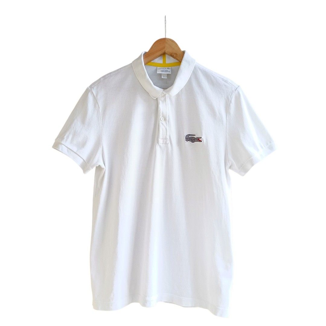 LACOSTE "NATIONAL GEOGRAPHIC" BIG LOGO (Category: Tshirts & Polo Shirts ) located in Paranaque City. Submitted by AlwaysOpen (Listing ID 1469063413, Image 1). Description: LACOSTE "NATIONAL GEOGRAPHIC" BIG LOGO SIZE 4 / MED ( 19.5x27 ) EXCELLENT CONDITION / NO ISSUES 1750+SF .