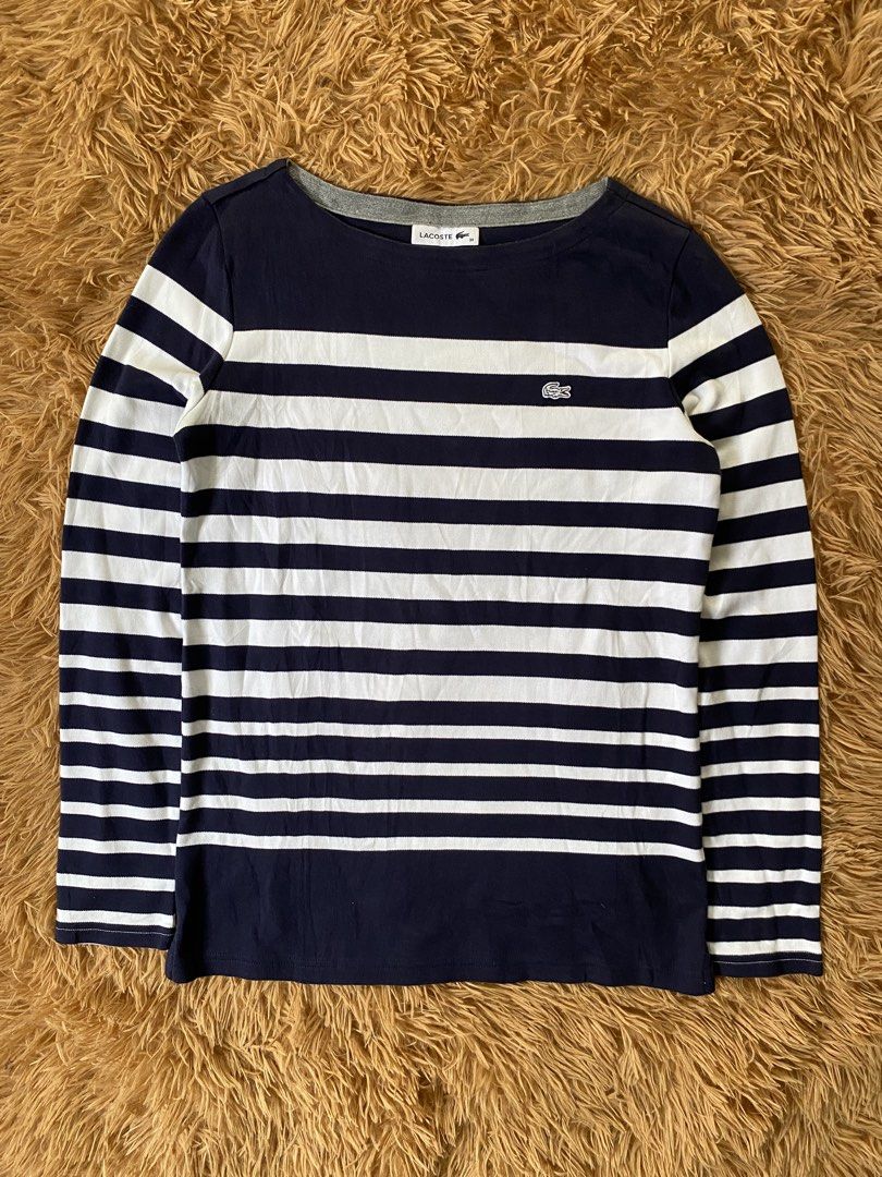 Lacoste stripes long sleeve (Category: Longsleeves) located in Marikina City. Submitted by andreioruga (Listing ID 1468956150, Image 1). Description: size 36 width - 17.5 length - 25 color rate: 10/10 issue: none condition: excellent to as new dm 📩 dm.
