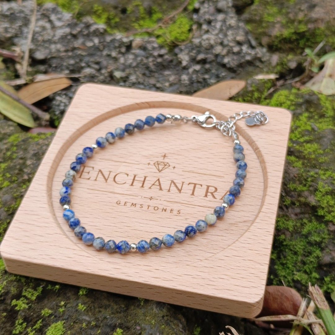 Faceted Lapiz Lazuli (Category: Bracelets) located in Manila. Submitted by enchantra_gems (Listing ID 1469116200, Image 2). Description: FACETED LAPIS LAZULI BRACELET Royal Blue Elegance • Wisdom • Inner Confidence ✨ SYMBOLIC MEANINGS 💙 Wisdom & Knowledge 🌌 Inner Peace & Self-Awareness 🗣️ Honest Communication ✨ Confidence & Personal Growth Wear it as a reminder to trust your inner wisdom and express yourself with confidence. 📿 Bead Size: 4mm 