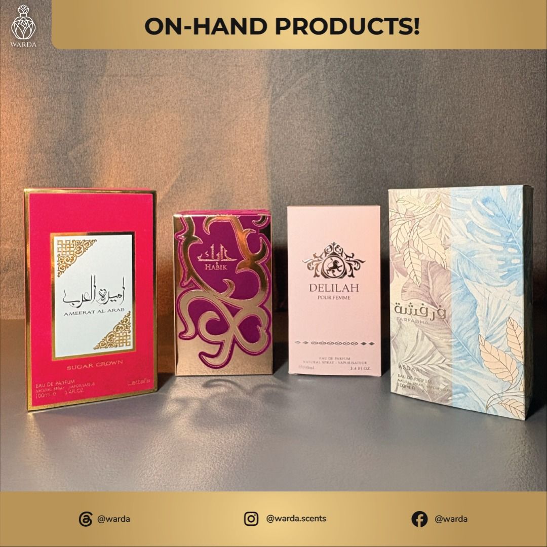 Lattafa Yara, Pride, Niche (Category: Fragrance & Deodorants) located in Makati City. Submitted by imac27forsale (Listing ID 1469154864, Image 1). Description: Hi there! 🌹 Here is our current available inventory of 100% Authentic, Factory-Sealed Lattafa & Dubai fragrances: ✨ THE YARA COLLECTION Yara Pink — ₱2,200 Yara Tous — ₱2,200 Yara Candy — ₱2,200 ✨ THE KHAMRAH & ASAD SERIES Khamrah — ₱2,700 Khamrah Qahwa — ₱2,700 Asad — ₱2,200 Asad Bourbon 