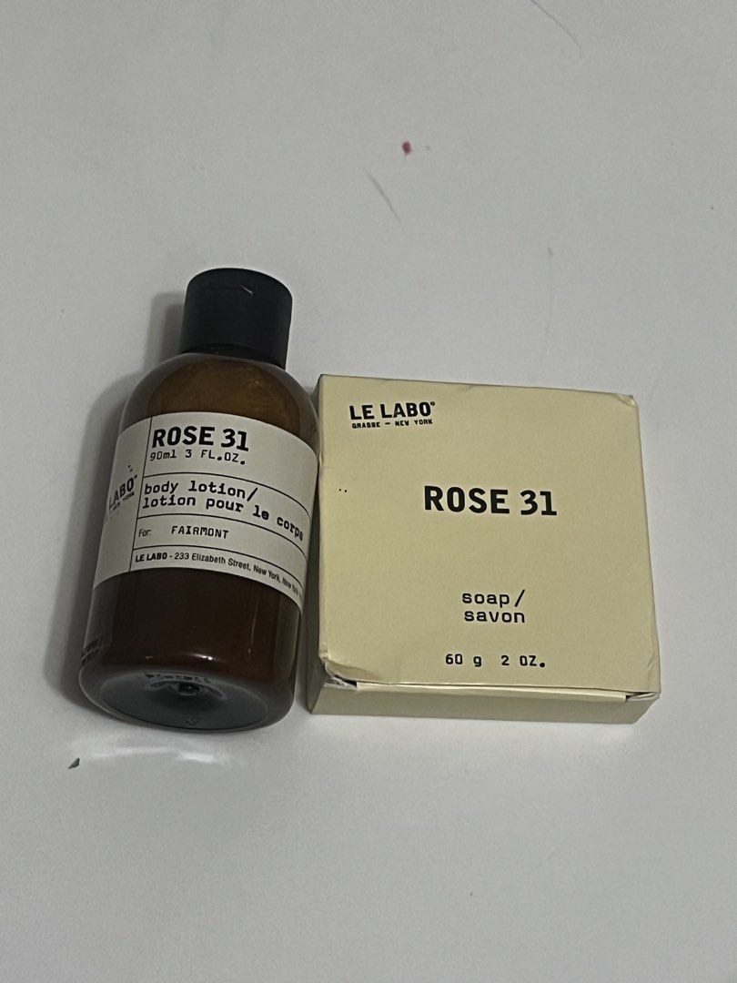 Le Labo Rose 31 Lotion + Soap (Category: Body Care) located in Paranaque City. Submitted by closetclub308 (Listing ID 1469041115, Image 1). Description: Le Labo soap and body lotion Authentic from Fairmont Canada 1. Soap + Body Lotion Set 2. Soap + Shower Gel Set Stored only never used Take both 3 sets available.
