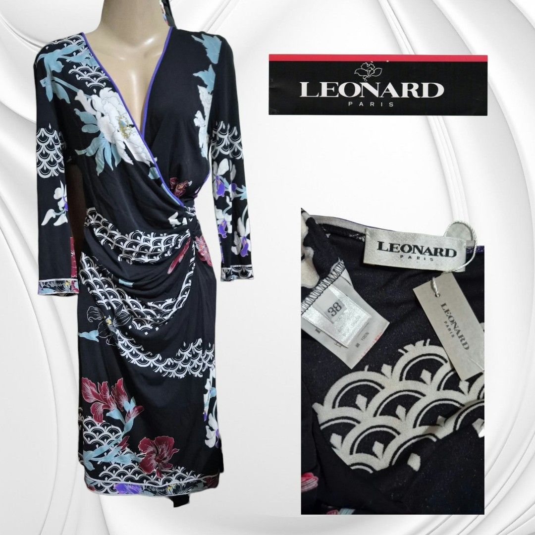 Leonard Paris Designer Dress Multiple Styles Available (Category: Luxury Apparel) located in Paranaque City. Submitted by calm_youngstore7 (Listing ID 1468989211, Image 2). Description: BEST DEAL ON AUTHENTIC LEONARD PARIS DRESSES! ₱8,500.00 PER PIECE - Brand: Leonard Paris - Size: 38 (as indicated on tags) - Variety: Multiple styles available including wrap, strapless, and casual daytime dresses - Design: Vibrant signature floral and geometric p