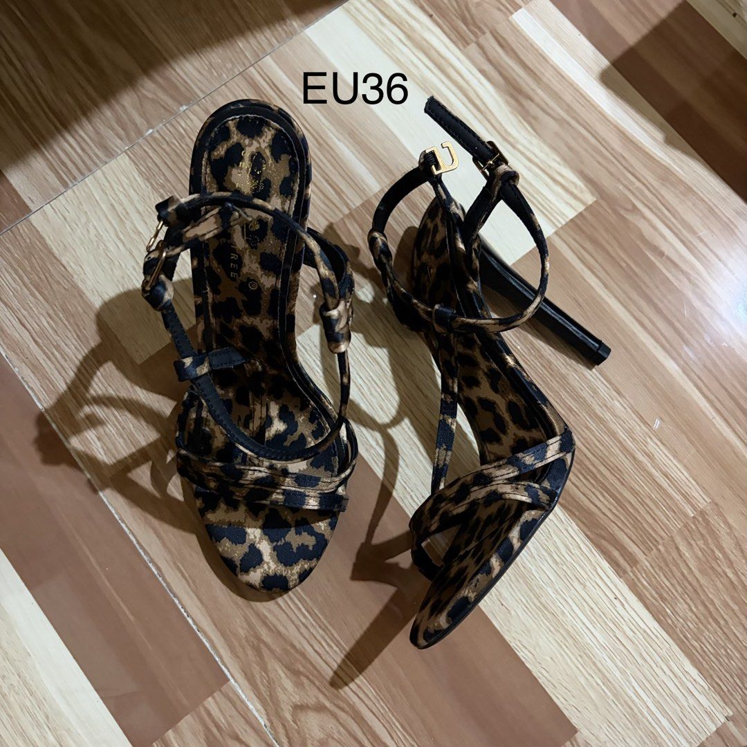 Leopard print stiletto high heel sandals (Category: Heels) located in Baguio. Submitted by suffering (Listing ID 1469119462, Image 1). Description: Baguio .