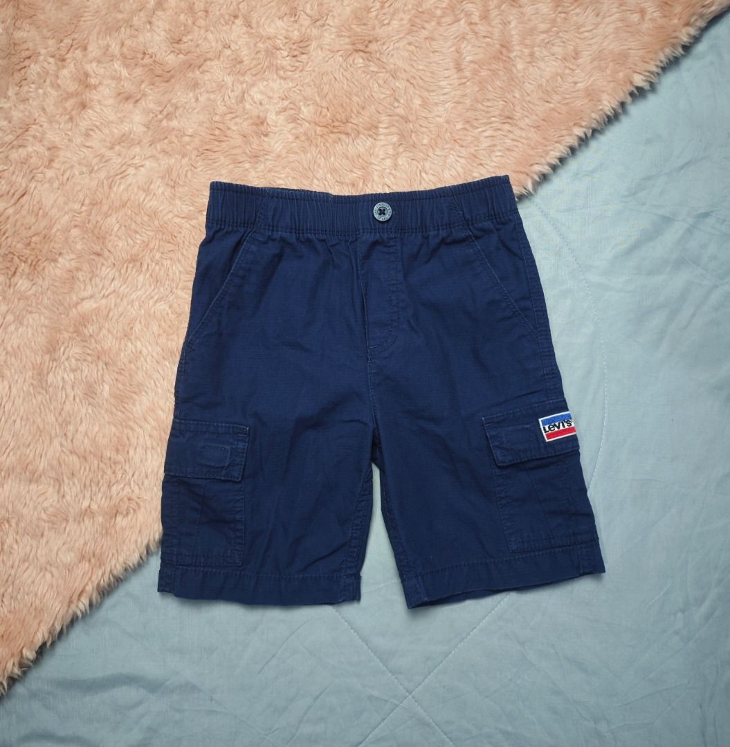 LEVIS KID SHORTS (Category: Babies & Kids Fashion) located in Imus. Submitted by eykc01 (Listing ID 1469040437, Image 1). Description: EUC-LIKE NEW 5-6YO *FLAW ON LEATHER S BACK, NAALIS NAPO.