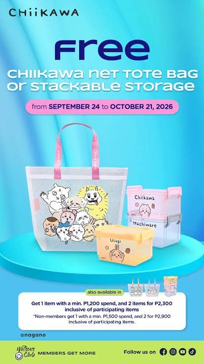 [LF] Watson's Chiikawa Stackable Storage (Category: Character Goods) located in Bacoor. Submitted by kee.bee (Listing ID 1469098582, Image 1). Description: .