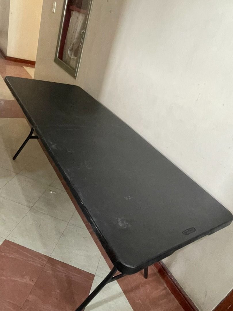 Lifetime Rectangular Folding Table - 6ft White (Category: Chairs) located in Quezon City. Submitted by foxsquaredeals (Listing ID 1468956196, Image 2). Description: Size: 75cm W x 182cm L x 74cm H P3,500 each 3pcs White available 2pcs Black available MOP: Gcash/Bank Transfer .