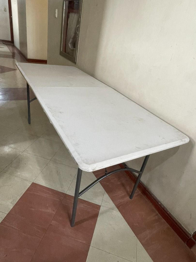 Lifetime Rectangular Folding Table - 6ft White (Category: Chairs) located in Quezon City. Submitted by foxsquaredeals (Listing ID 1468956196, Image 1). Description: Size: 75cm W x 182cm L x 74cm H P3,500 each 3pcs White available 2pcs Black available MOP: Gcash/Bank Transfer .