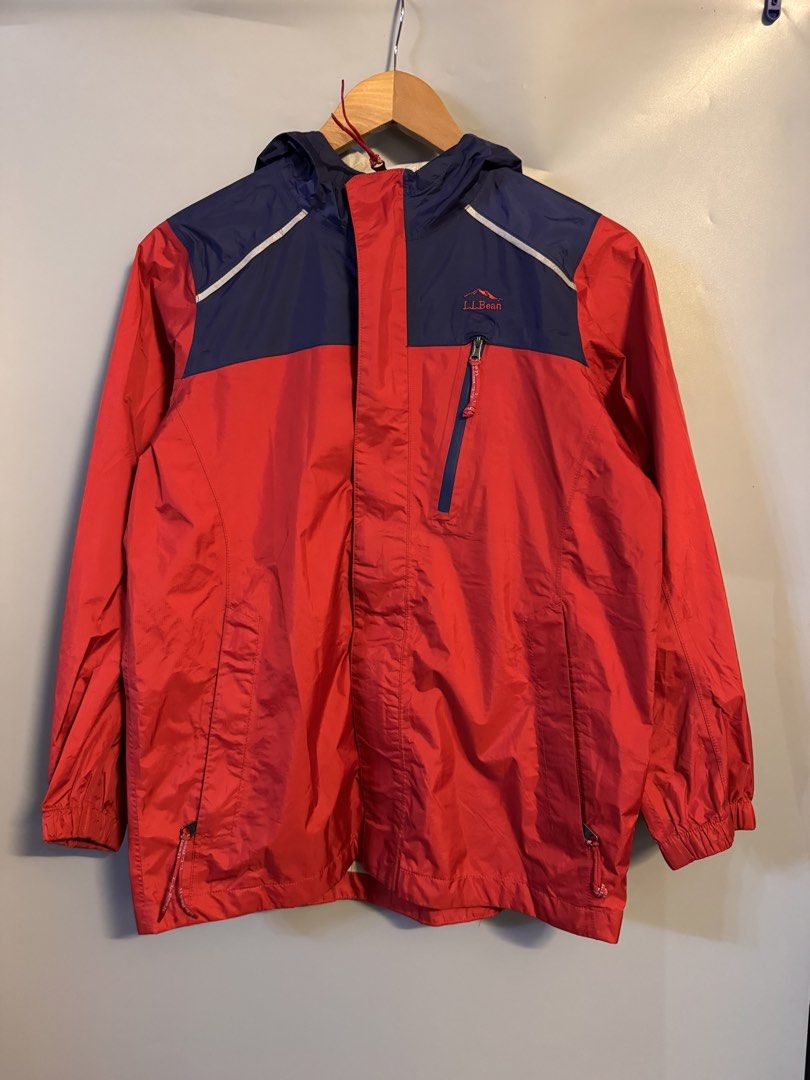 l.l.bean Red and Blue Hooded Rain Jacket (Category: Coats, Jackets and Outerwear) located in Alaminos. Submitted by outfitcheck.ph (Listing ID 1469100763, Image 1). Description: - Brand: L.L.Bean - Size: Kids L (14-16) - Color: Red and blue color block - Closure: Full zip front with storm flap - Pockets: 1 chest zip pocket, 2 lower zip pockets - Safety: Reflective piping on shoulders and back - Lining: Comfortable lined interior for lightweight w