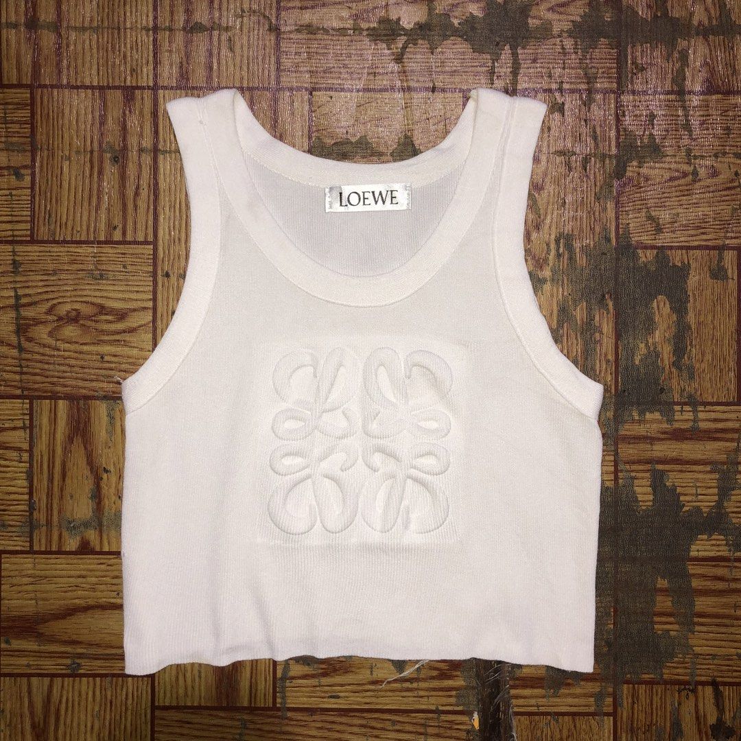 LOEWE EMBOSSED LOGO TANK TOP (Category: Luxury Apparel) located in Dasmarinas. Submitted by cornyxmessy (Listing ID 1469100297, Image 1). Description: width - 14 length - 16.