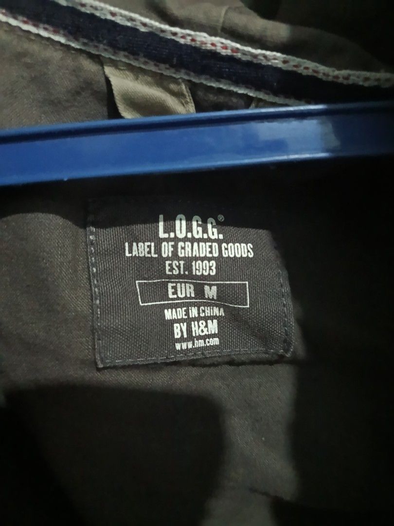 LOGG by H&M Hooded Jacket (Category: Coats, Jackets and Outerwear) located in General Santos City (Dadiangas). Submitted by sejay47 (Listing ID 1468930471, Image 2). Description: - Brand: LOGG by H&M - Color: Khaki - Size: EUR M - Good condition (no issues , like new) - Full front zipper closure - Attached hood with drawstrings - Spacious utility pockets on both sides - Dark inner lining - Versatile and comfortable everyday jacket.