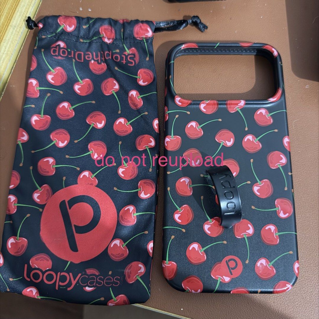 Loopy 17 Pro Max (Category: Cases & Sleeves) located in Quezon City. Submitted by happypancake6 (Listing ID 1469052470, Image 1). Description: Selling Loopy Black Cherry for 17 Pro Max No issue, slightly used. Complete w pouch.