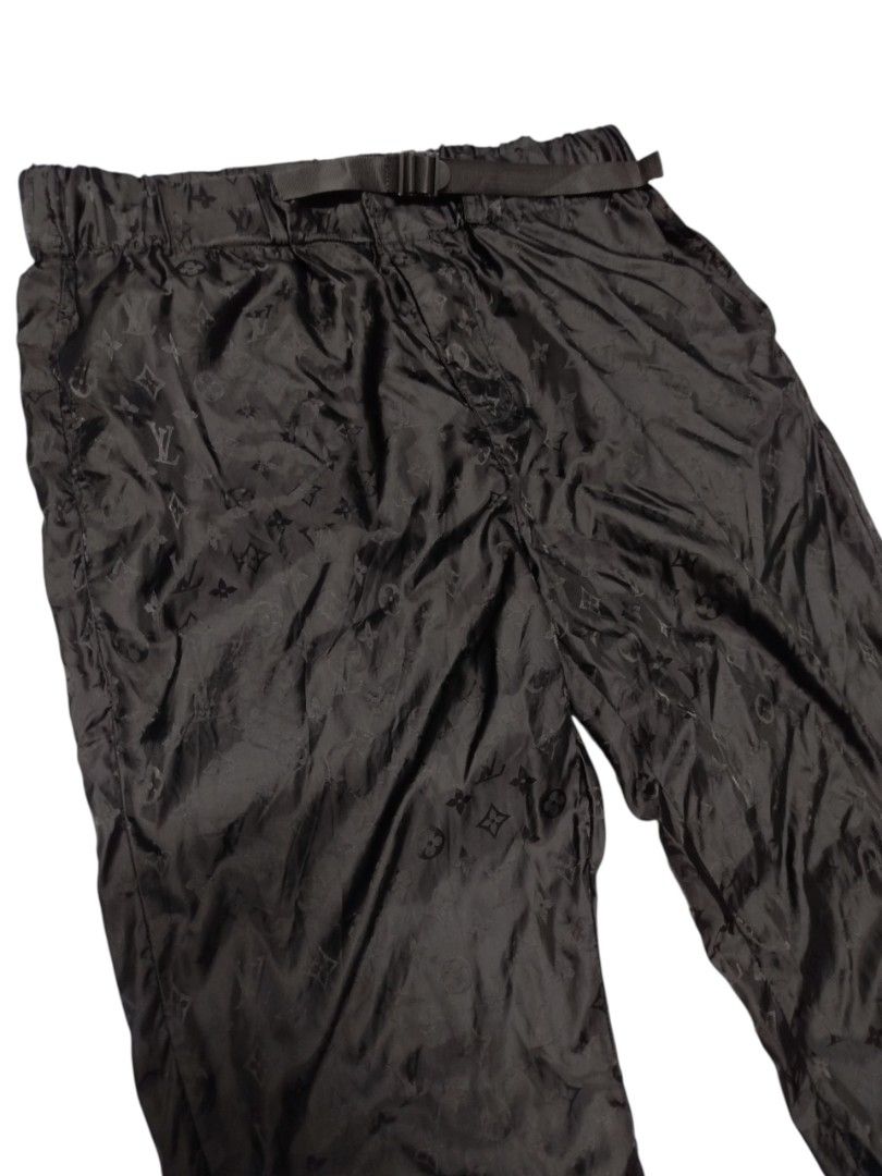 LOUIS VUITTON MONOGRAM BLACK SILK TROUSER PANTS (Category: Other Bottoms) located in Bayombong. Submitted by Gentlemans_ClosEt (Listing ID 1468937015, Image 2). Description: LOUIS VUITTON MONOGRAM BLACK SILK TROUSER PANTS SIZE LARGE ON TAG WAISTLINE: 32- 35 LENGTH: 37 EXCELLENT CONDITION NO ISSUES.