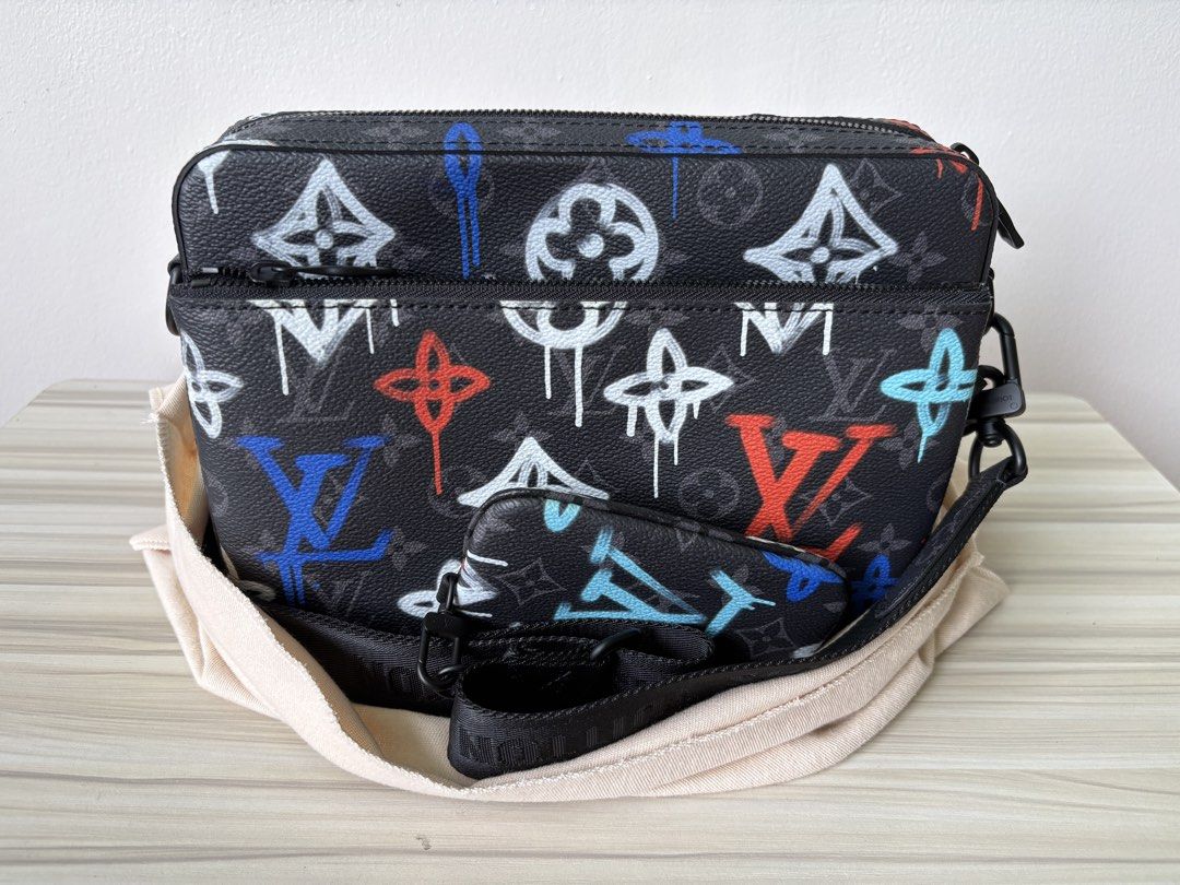Louis Vuitton Trio Messenger LV Graffiti Multicolor (Category: Luxury Bags & Wallets) located in Muntinlupa City. Submitted by ironman0907 (Listing ID 1469062433, Image 1). Description: Condition: Brand New / Unused (10/10) Model Code: M21396 (3-in-1) Details: • Extremely rare and limited edition Louis Vuitton Trio Messenger featuring the iconic Monogram Spray / Graffiti Multicolor design. •Perfect statement piece with a versatile crossbody strap