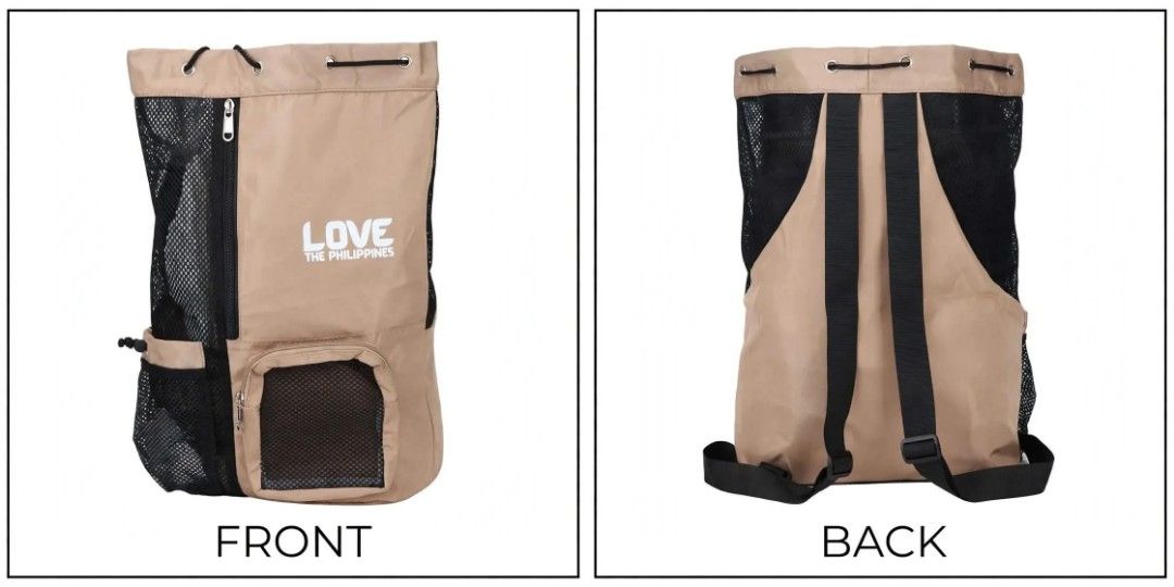 Love The Philippines Drawstring Mesh Backpack (Category: Backpacks) located in Manila. Submitted by roseannlmn66895 (Listing ID 1469159443, Image 1). Description: *LOVE THE PHILIPPINES Mesh String Bag - Beach / Gym / Travel Backpack* Lightweight, matibay, drawstring. Pang beach, swimming, gym at travel. *Price: ₱200 only* / Good as new Que PM lang mi!.