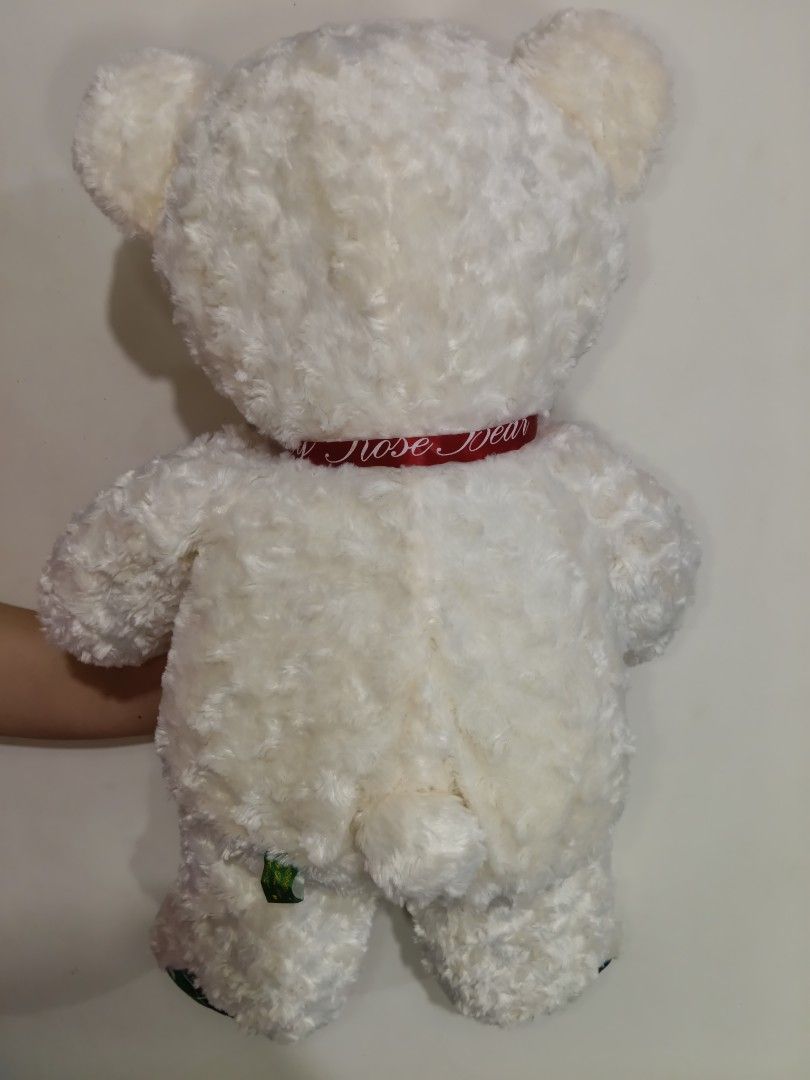 Lovely Rose Bear cream plush teddy bear (Category: Plushies & Soft Toys) located in San Marcelino. Submitted by cmplushies (Listing ID 1468957663, Image 3). Description: .