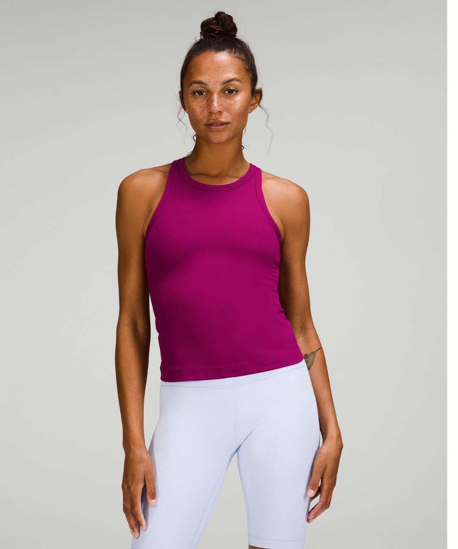 Lululemon Align Waist-Length Racerback Tank Top (Category: Activewear) located in Makati City. Submitted by marionetteh (Listing ID 1468959955, Image 3). Description: Listed price is best price already Item has never been used but size tag has been taken out Size: 6 Color: Magenta Purple RFS: decluttering.