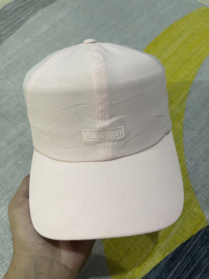 Lululemon hat (Category: Hats & Beanies) located in Taytay. Submitted by ekselentekondisyon (Listing ID 1469084193, Image 1). Description: Lululemon hat Good condition Need wash and cleaning May konting dumi Taytay rizal location One size fits all Color light pink Malambot ung tela.
