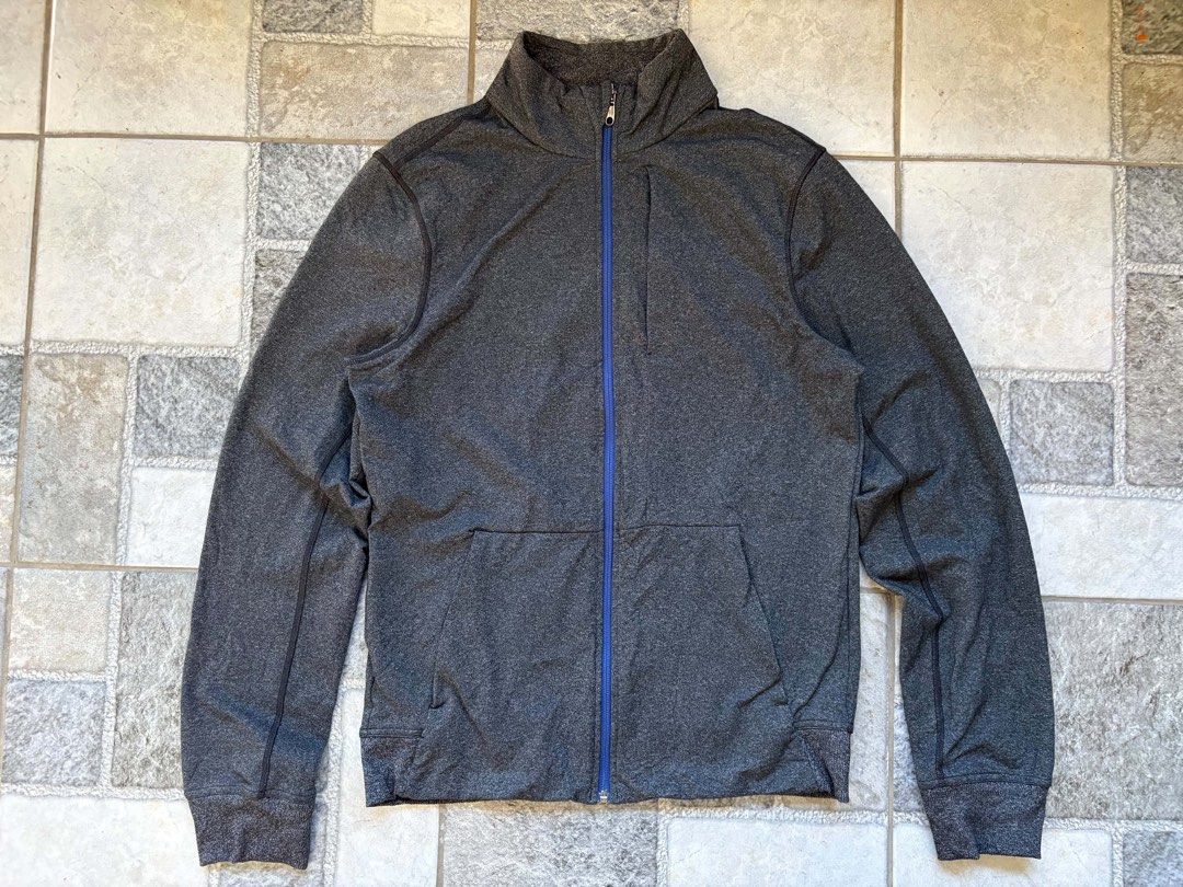 Lululemon Men Full Zip Jacket Grey Blue (Category: Coats, Jackets and Outerwear) located in Manila. Submitted by 0000.ramen (Listing ID 1469039318, Image 3). Description: Lululemon Jacket Best fit for medium Authentic Width 20 Length 26 As new No issue.