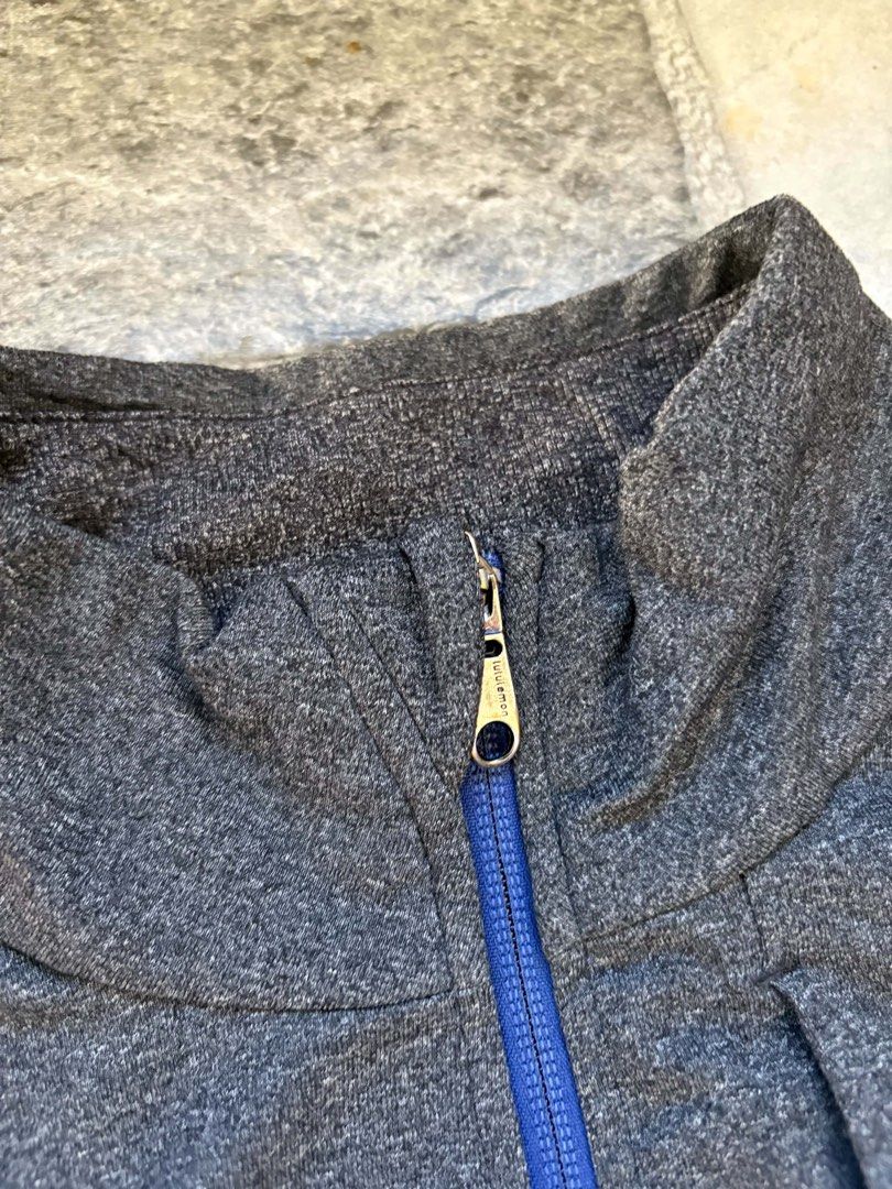 Lululemon Men Full Zip Jacket Grey Blue (Category: Coats, Jackets and Outerwear) located in Manila. Submitted by 0000.ramen (Listing ID 1469039318, Image 2). Description: Lululemon Jacket Best fit for medium Authentic Width 20 Length 26 As new No issue.