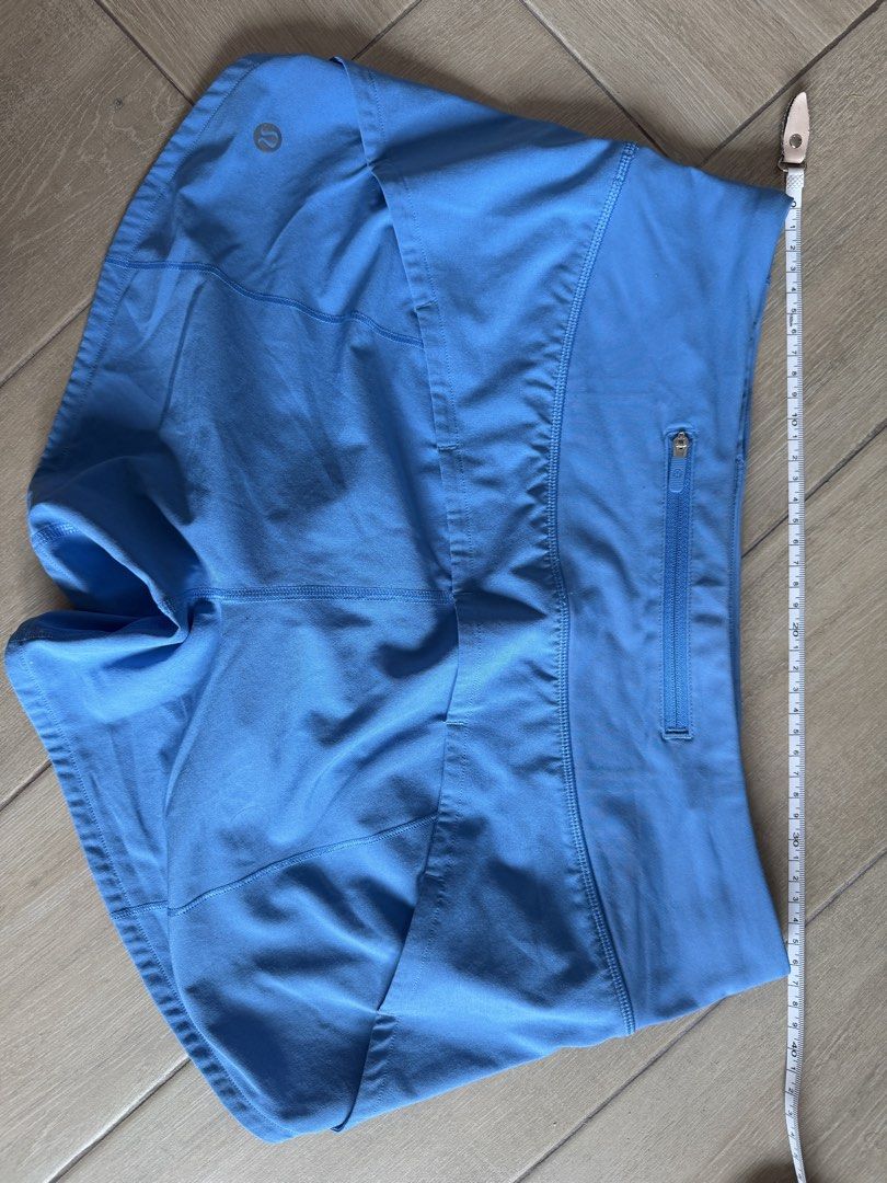 Lululemon Speed Up Mid-Rise Lined Short 4” (Category: Activewear) located in Makati City. Submitted by marionetteh (Listing ID 1468957632, Image 2). Description: Listed price is last price Color: Blue Nile Size: 6 Details: Shorts are designed for running, can also be used for working out and tennis. Has a built in brief liner. Item is used but still in very good condition RFS: decluttering.