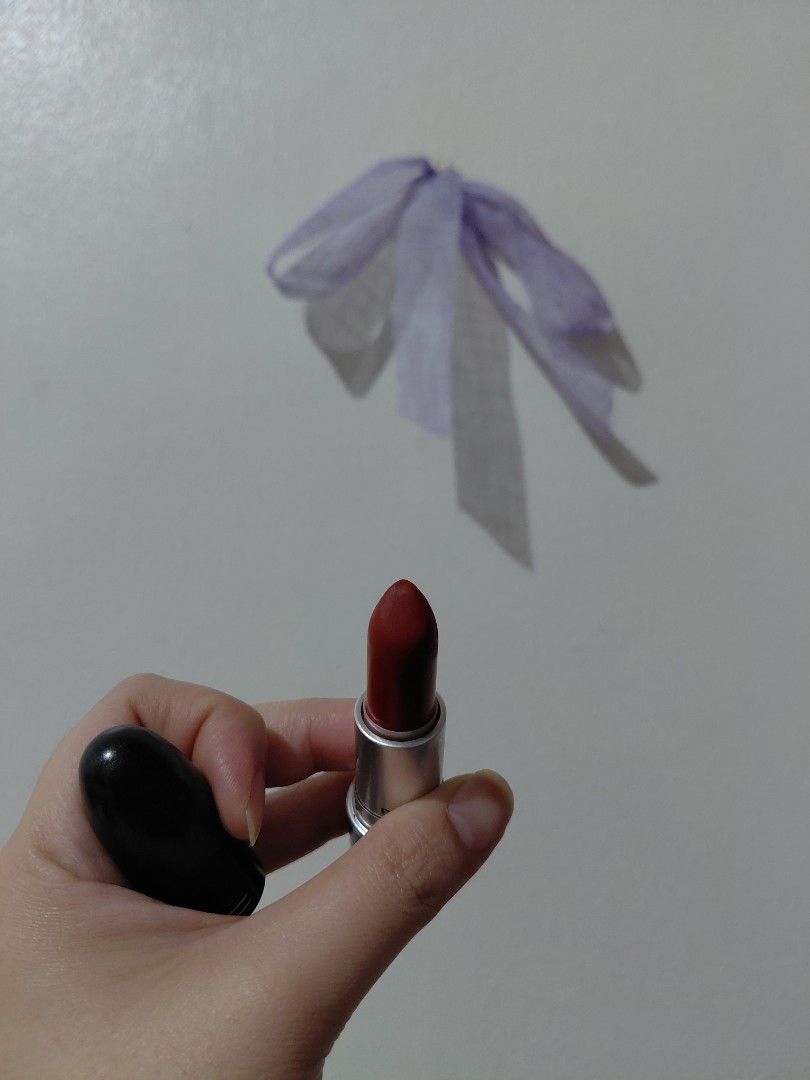 MAC Matte Lipstick (Category: Makeup) located in Tarlac. Submitted by wornwardrobe (Listing ID 1469157460, Image 3). Description: Shade: Chili Used a few times only Kindly note that all items are stored at my parents’ house and not on hand. Retrieval takes up to 2 weeks before shipping. Please purchase only if you’re okay with the wait. Message me to check the next available shipping date! Thank you!.