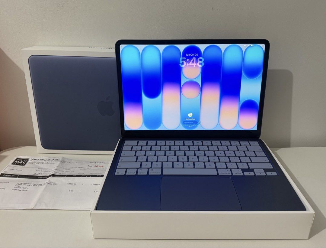 Macbook Neo (Category: Laptops & Notebooks) located in San Fernando. Submitted by idistrictph (Listing ID 1469157668, Image 1). Description: Macbook Neo • 256 GB, Indigo • 98% BH 59 cycle count only • Underwarranty 'til May 28, 2027 • In excellent condition • No issue and history of repair • Complete standard package with receipt Selling Price: 35 990 only Open for trade-ins, trade value is higher. DM for inquiries..