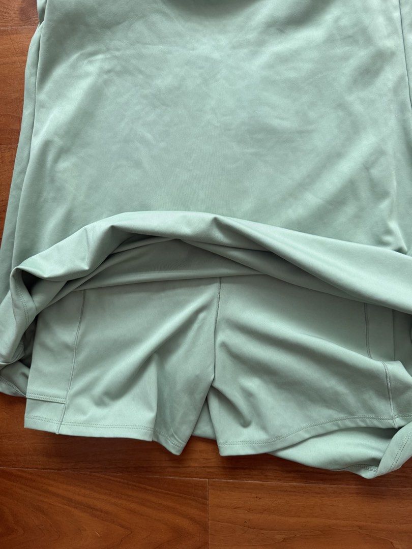 Madewell MWL Green Active Dress Size M (Category: Dresses) located in Manila. Submitted by cristycrab247 (Listing ID 1468968352, Image 3). Description: Madewell MWL active dress in sage green. Built-in shorts underneath, high neckline, crisscross straps in back. Size Medium. Made from 79 percent recycled polyester and 21 percent elastane. Original tags attached, never worn..