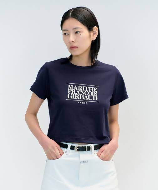 MARITHE FRANCOIS GIRBAUD CLASSIC LOGO CROP TEE (Category: Shirts) located in Kapalong. Submitted by ac_thrift (Listing ID 1469098144, Image 1). Description: MARITHE FRANCOIS GIRBAUD CLASSIC LOGO CROP TEE Size: Medium Dimes: W18 x L18 Color rate: 10/10 Condition: Excellent/ Good as new MoP: Gcash Location: Mindanao, Davao del Norte, Kapalong, 8113.