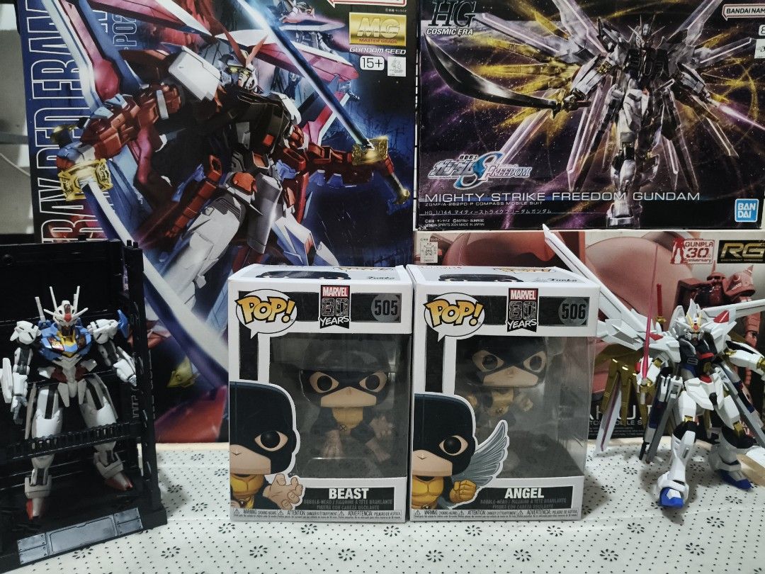 MARVEL 80 YEARS FUNKO POP (Category: Figurines & Statues) located in Marikina City. Submitted by iamkurbiii (Listing ID 1468995754, Image 1). Description: #505 BEAST PRICE: 600 #506 ANGEL PRICE: 600 (ALL) CONDITION: 9/10 MIB BUNDLE: 1000 MODE OF PAYMENT - GCASH - GO TYME - BDO.