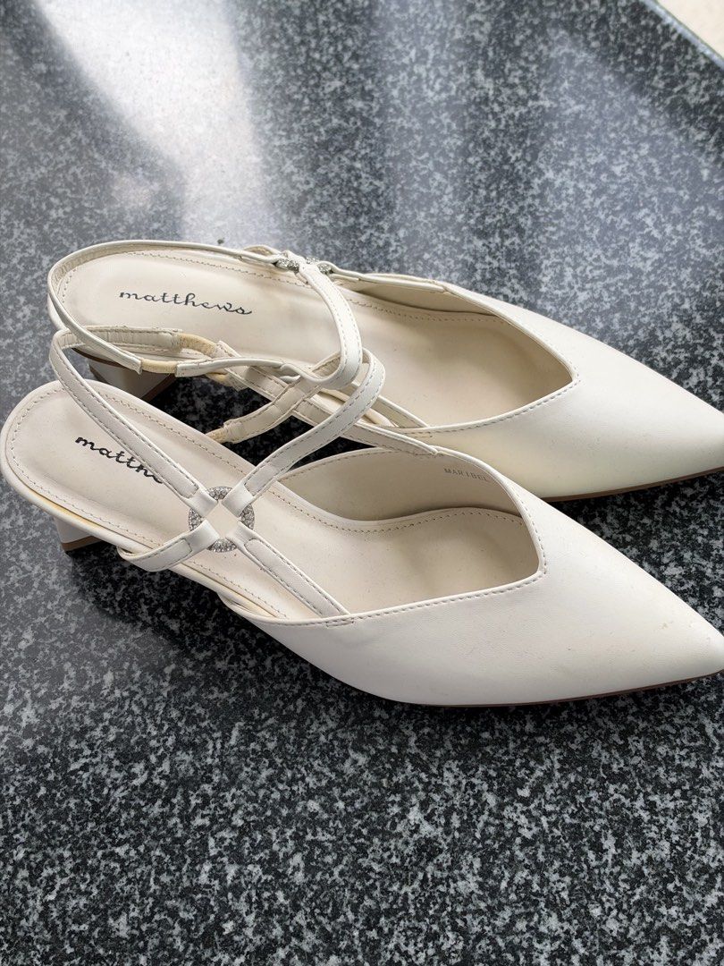 MATTHEWS WHITE HEELS (Category: Heels) located in Cavite. Submitted by thepalmstreet (Listing ID 1468938759, Image 1). Description: .