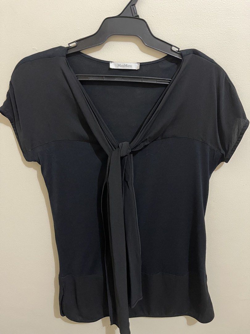 Max Mara Tie Neck Blouse (Category: Luxury Apparel) located in San Jacinto. Submitted by lovedbylou.ph (Listing ID 1469087820, Image 3). Description: •best fits small-medium.